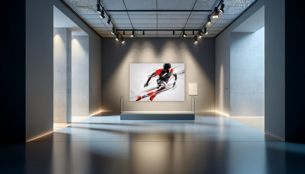 Dynamische Sportler-Silhouette Beispiel