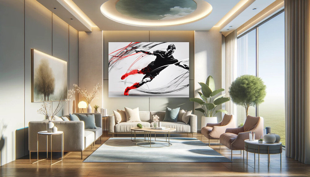 Dynamische Fußball-Action Beispiel