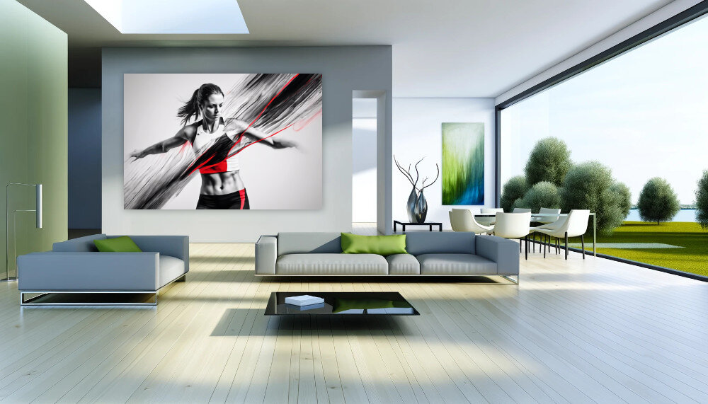 Dynamische Athletin Abstrakt Beispiel 2