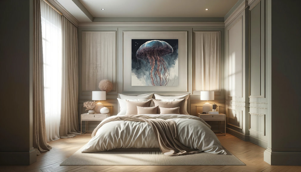 Majestätische Qualle Illustration Beispiel 2