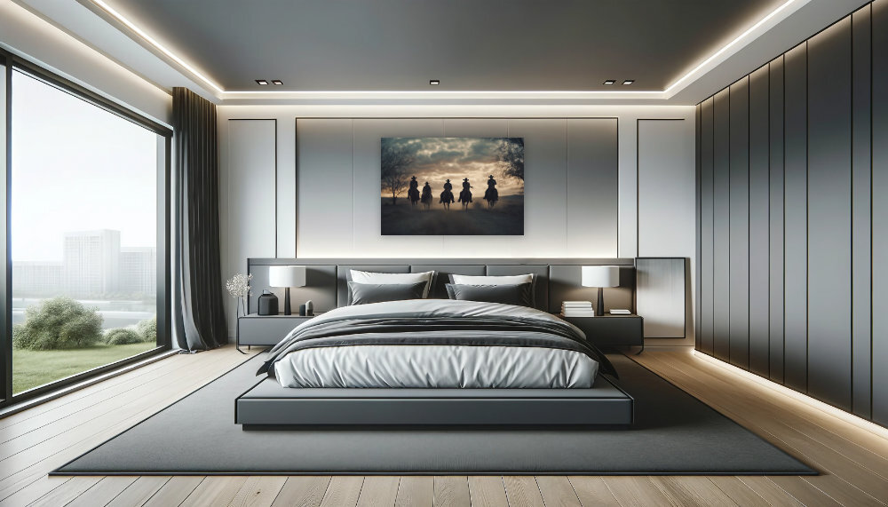 Wildwest-Reiter Dämmerung Beispiel