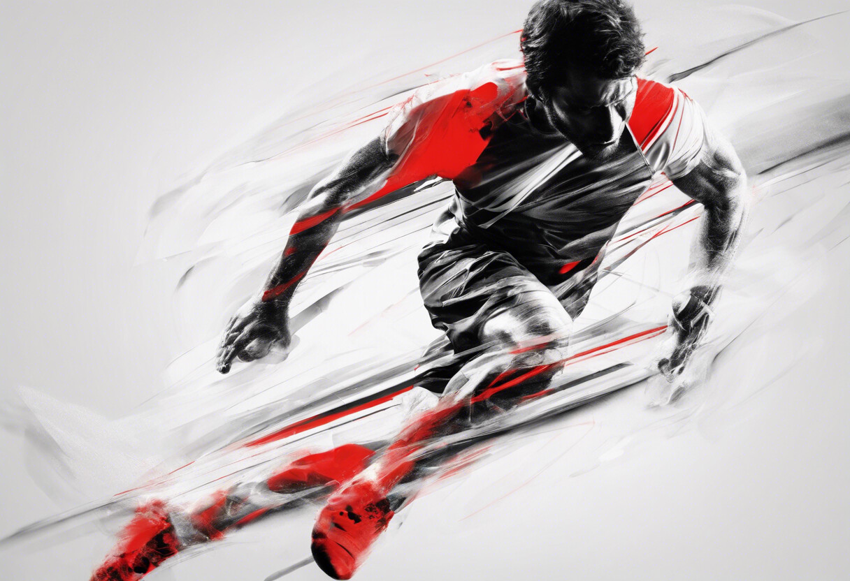 Dynamische Sportler-Silhouette